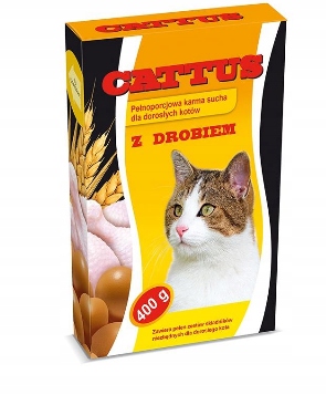 Karma Sucha dla kota kotów z wołowiną CATTUS 400g