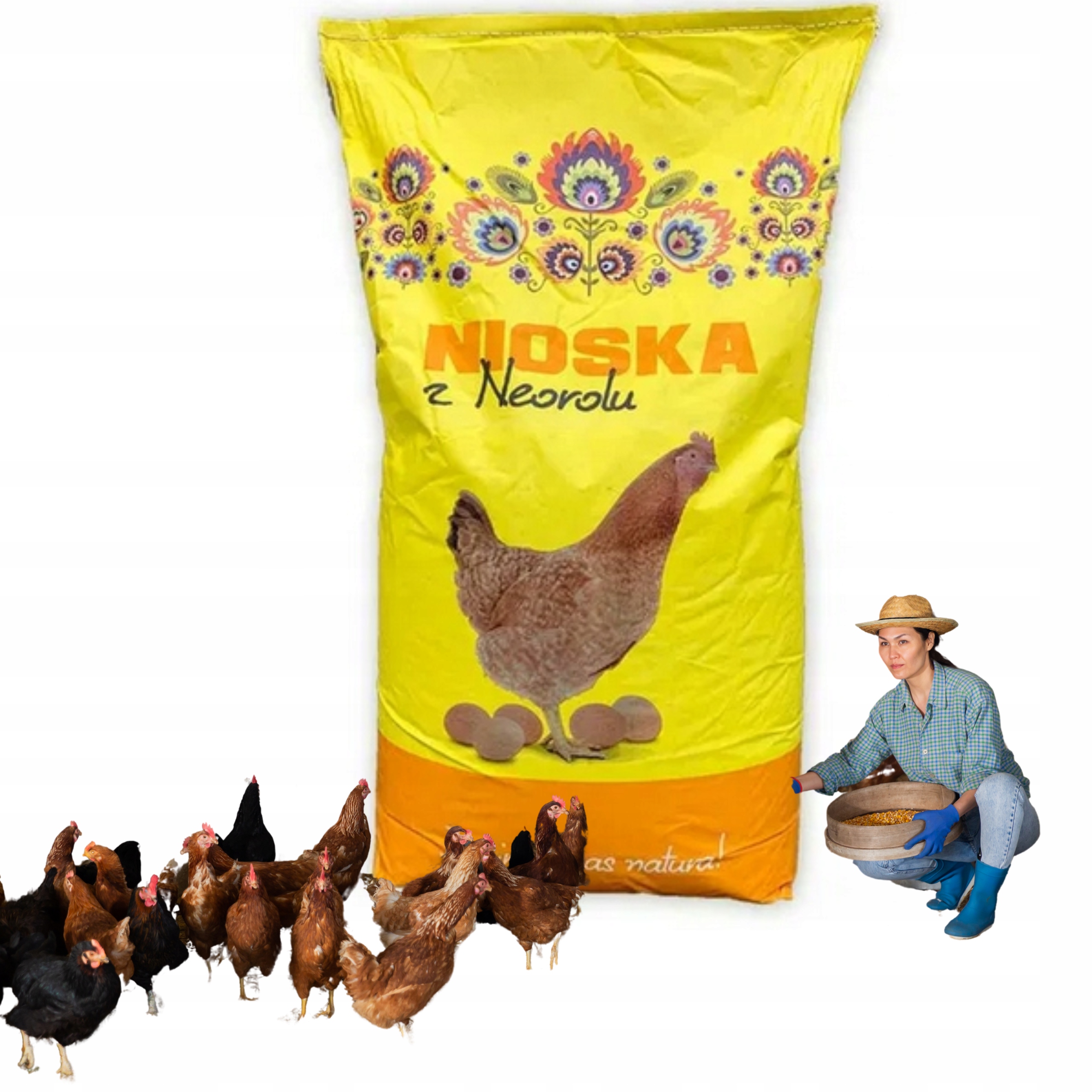DJ Nioska Sypka Pasza dla kur niosek Karma Dla Nioski Drobiu Neorol 25kg