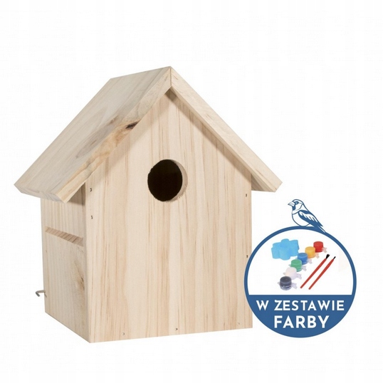 Lęgówka Dla Ptaków Drewniana Camping 17x15,5x20,5cm Do Montażu Garden & Fun