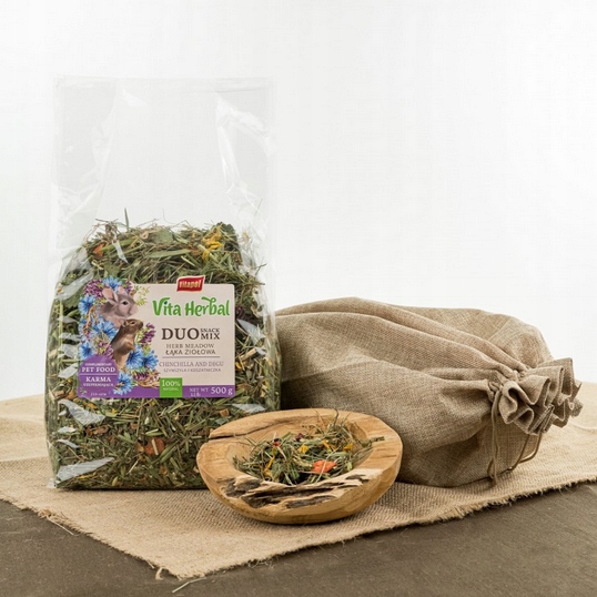 Vita Herbal Duo Snack Łąka Ziołowa Dla Szynszyli Koszatniczki Vitapol 500g