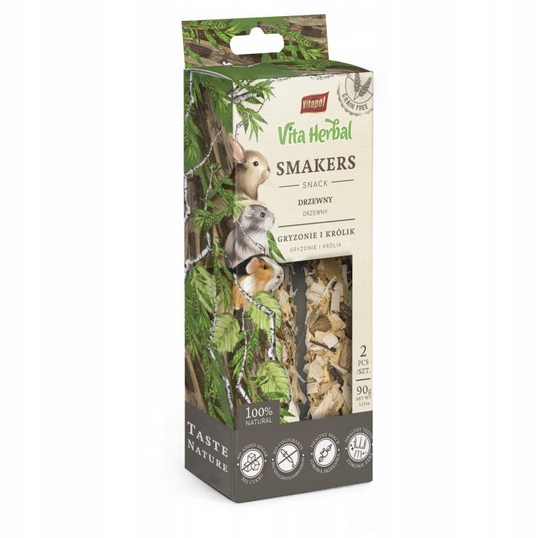 Vita Herbal Smakers Drzewny Dla Gryzoni I Królika Vitapol 90g 2szt.