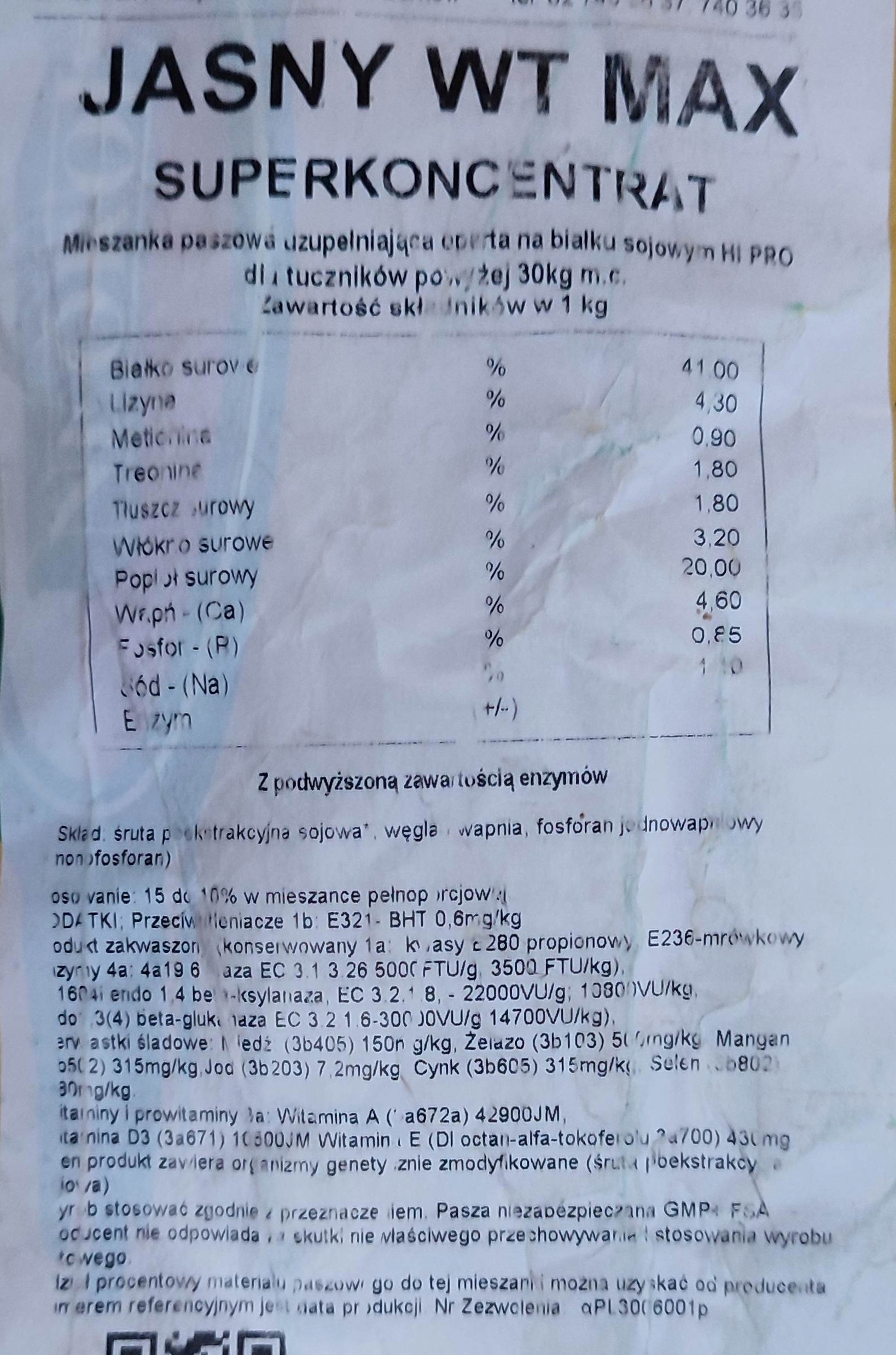 Koncentrat do tuczników trzody Jasny WT MAX Neorol