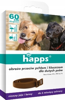 HAPPS obroża przeciw pchłom i kleszczom dla psów