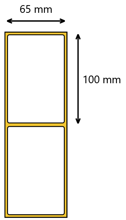 Etykieta termotransferowa 65x100mm