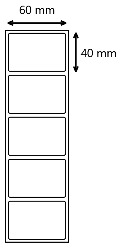 etykieta foliowa 60x40 pp