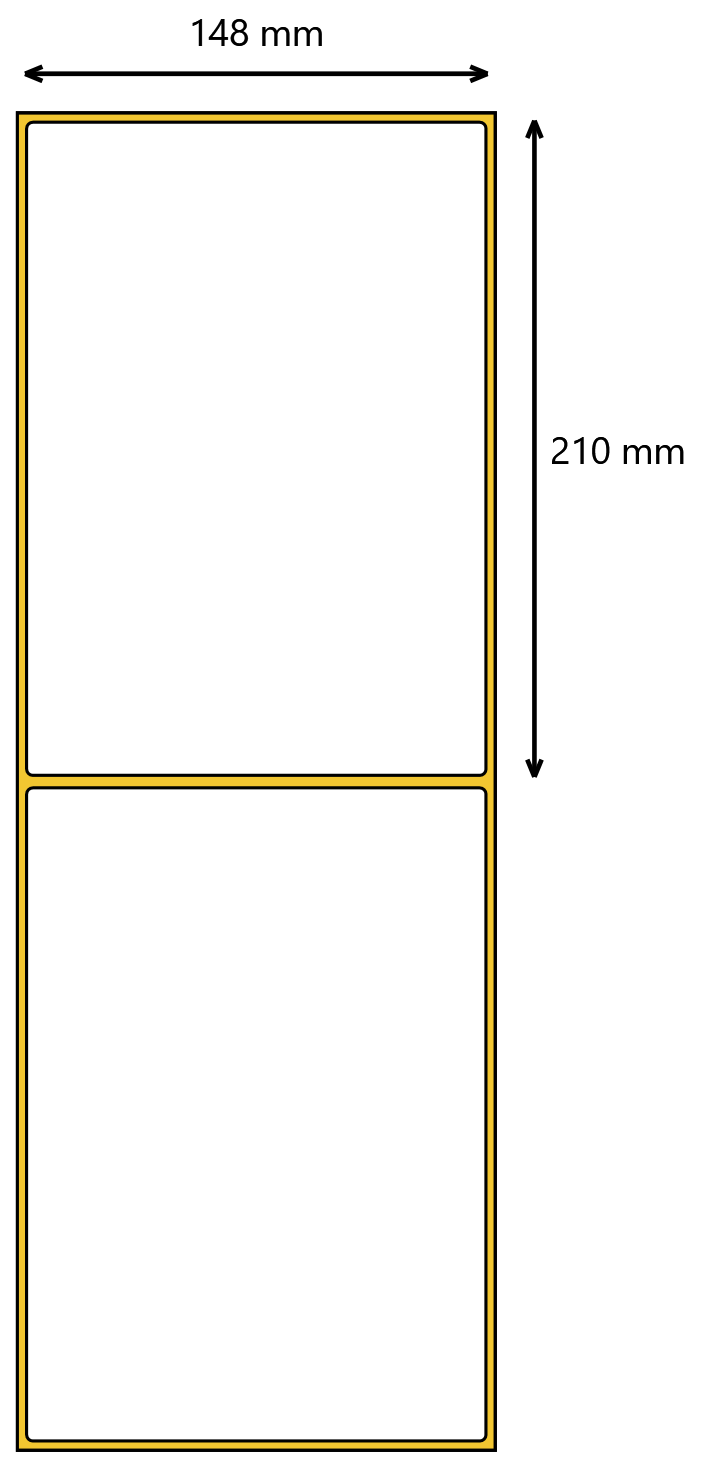 Etykieta foliowa 148x210 mm
