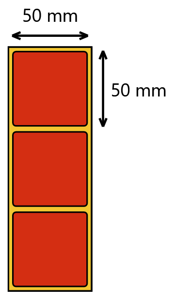 Układ etykiet na rolce