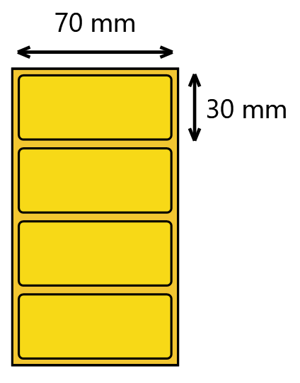 Układ etykiet na rolce