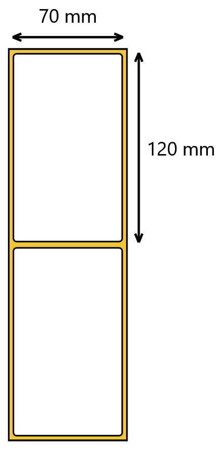 Układ etykiety na rolce