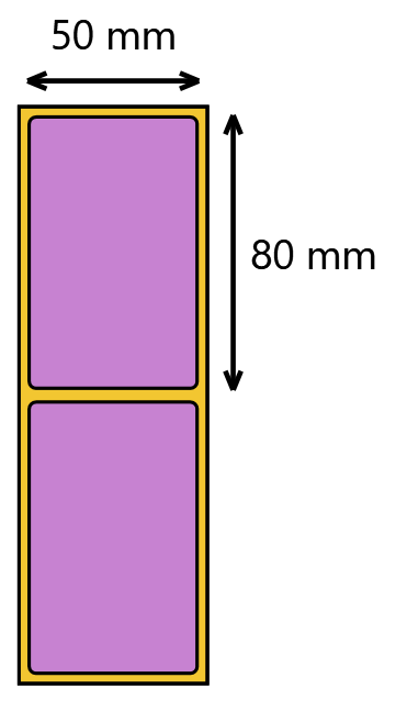 Etykieta termiczna 50x80 mm