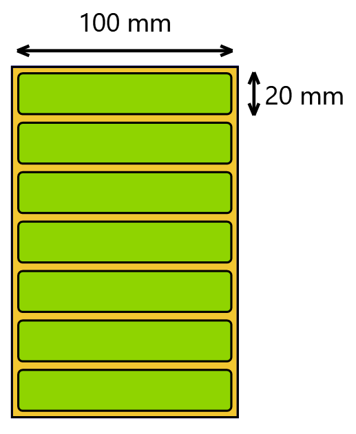 Etykieta termiczna 100x20 zielona