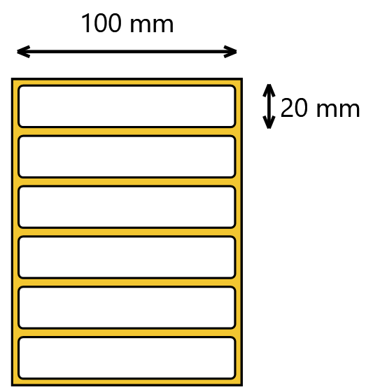 Etykieta termiczna 100x20 zielona