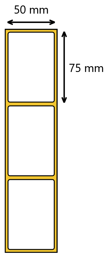 Etykieta termotransferowa 50x75
