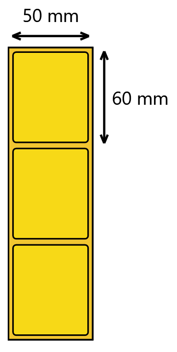 Układ etykiet na rolce