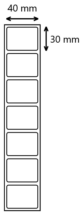 Układ etykiet na rolce