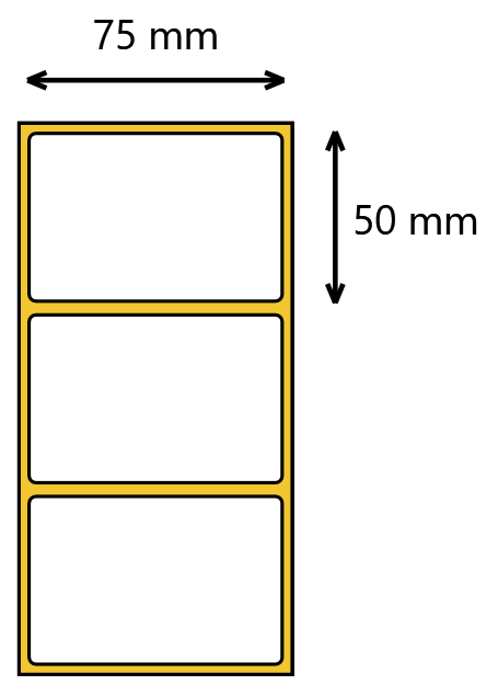 Etykieta termotransferowa 75x50mm