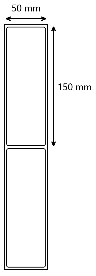 Układ etykiet na rolce