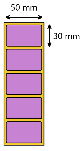 Układ etykiet na rolce