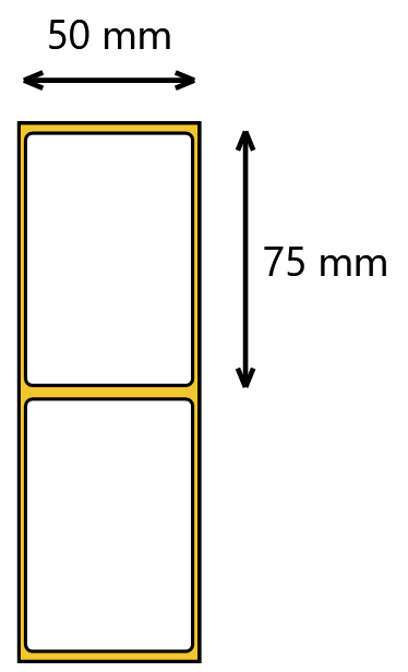Etykieta termiczna 50x75mm