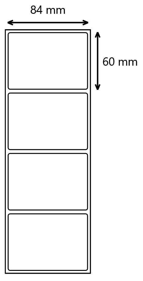etykieta foliowa 84x60 pp