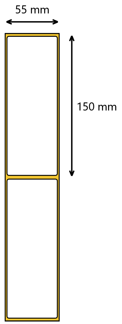 Etykieta termiczna 55x150