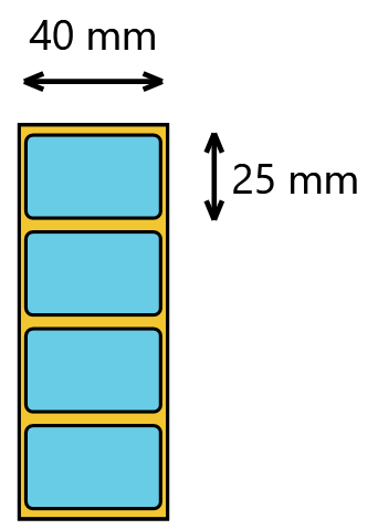 etykieta 40x25