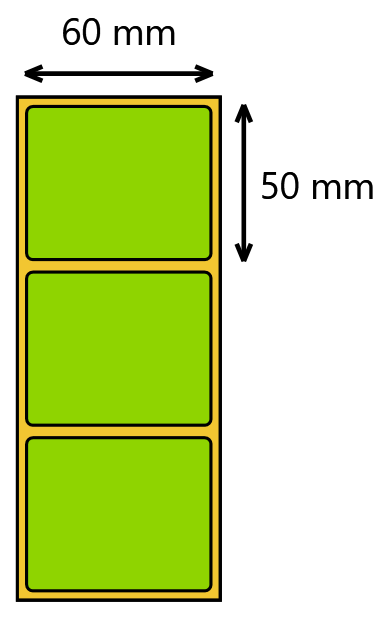 Układ etykiet 60x50mm