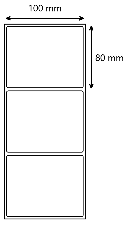 etykiety foliowe 100x80 mm pp odlepny