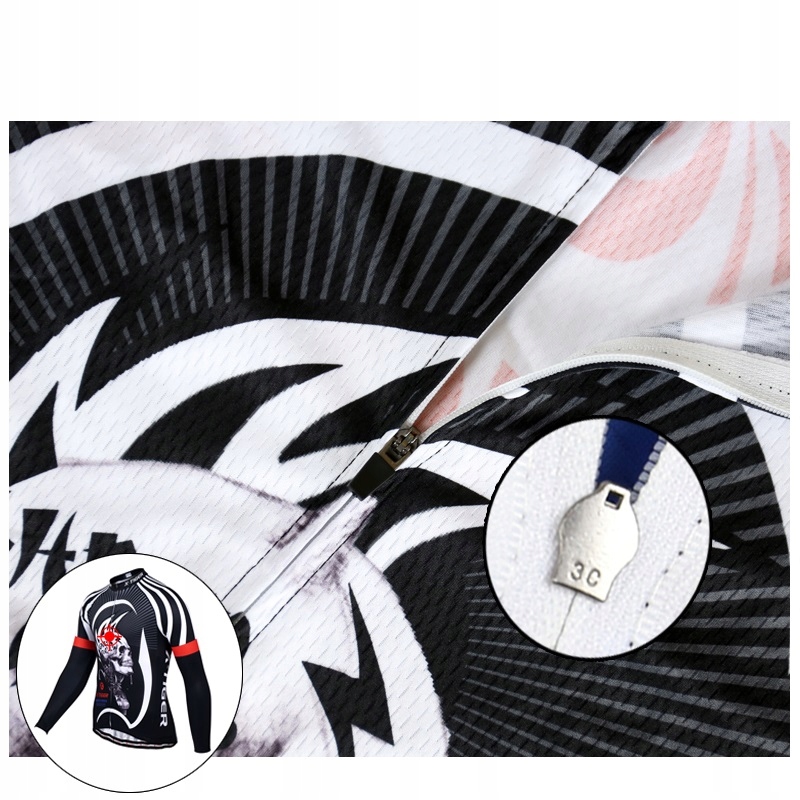 Bluza Do Jazdy Na Rowerze Z Odblaskami Męska Rozpinana Wiosenna Ciepła XL