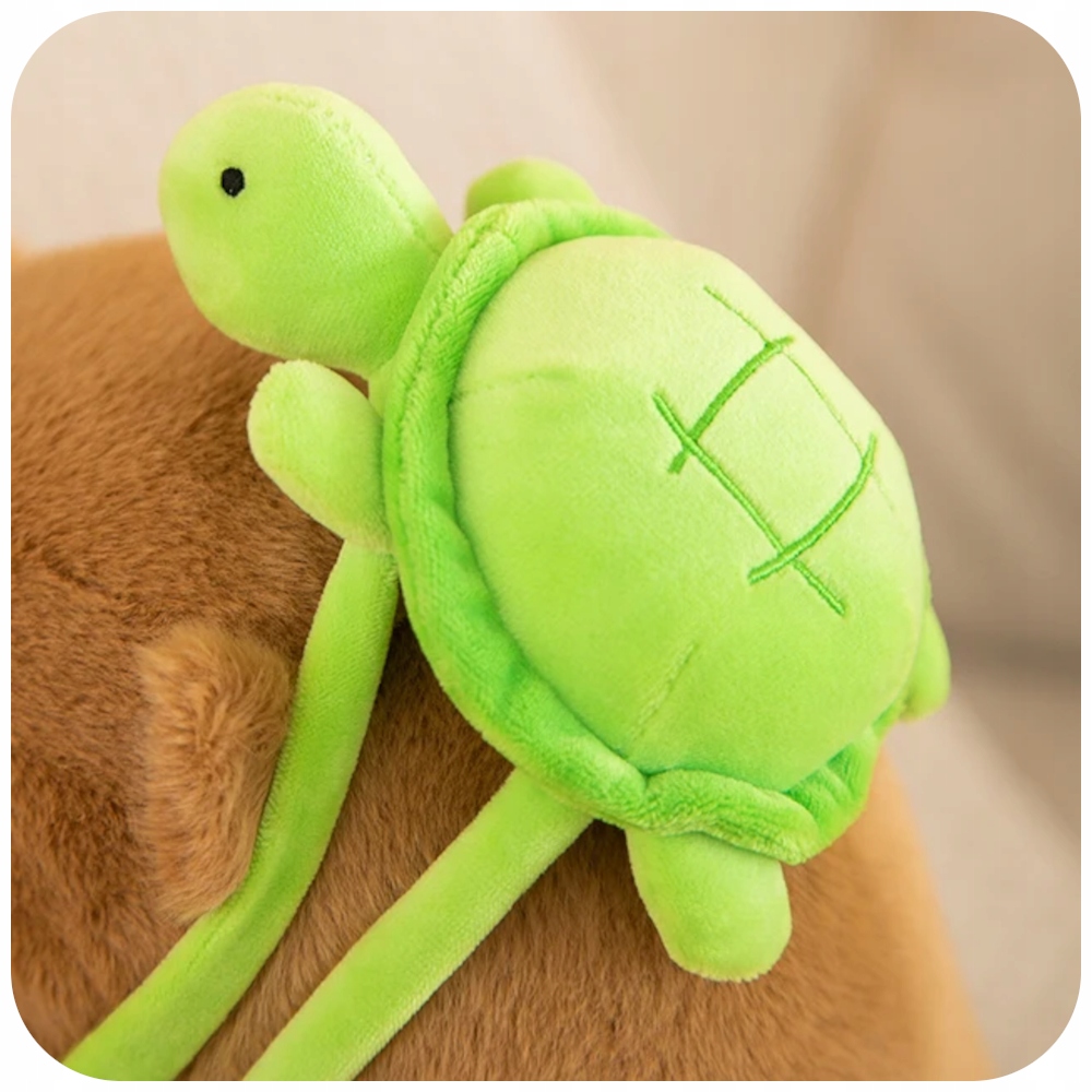 Kapibara din plus cu rucsac, jucarie de plus, 23cm, culoare maro