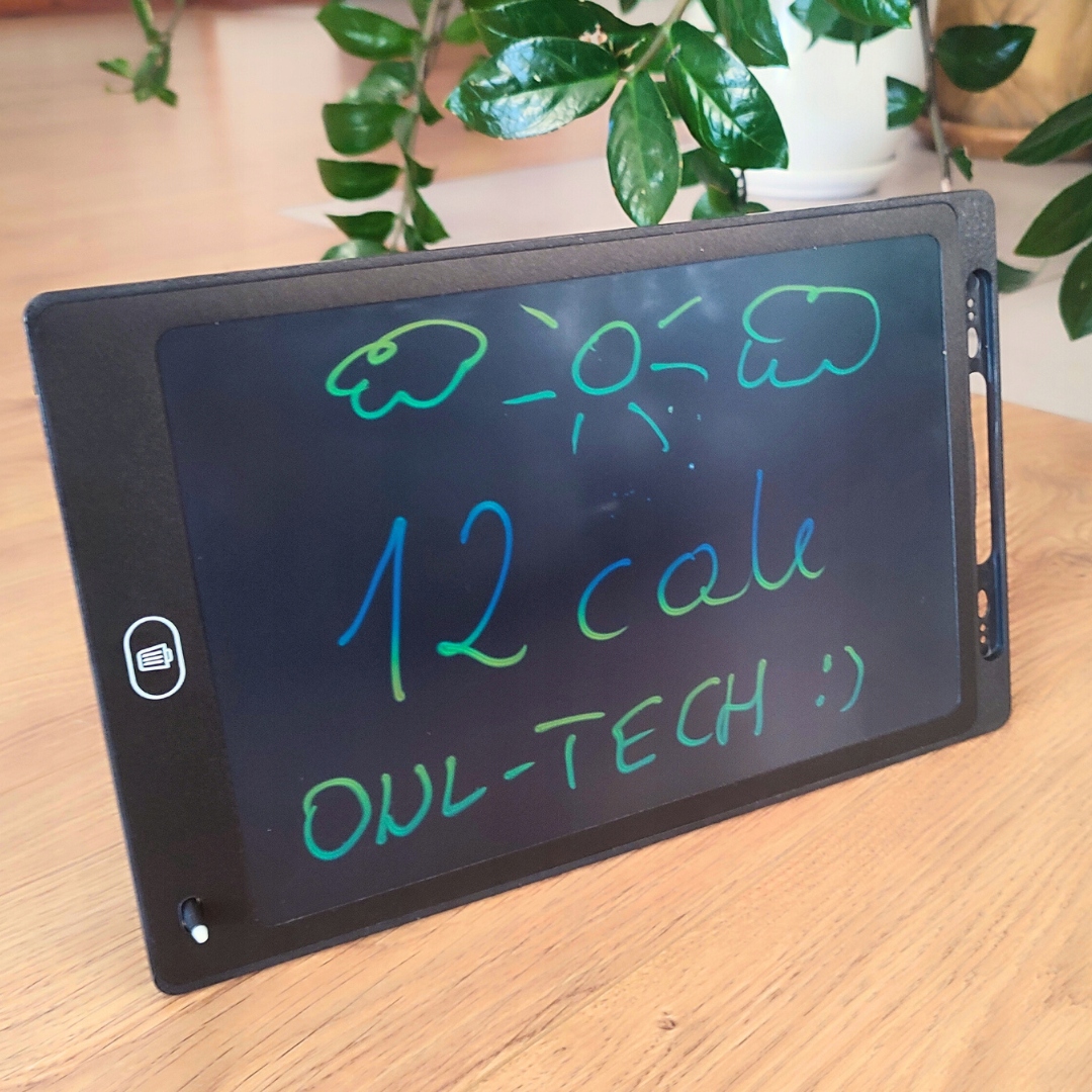 TABLET GRAFICZNY XXL DO RYSOWANIA 12 CALI TABLICA LCD ZNIKOPIS MULTIKOLOR