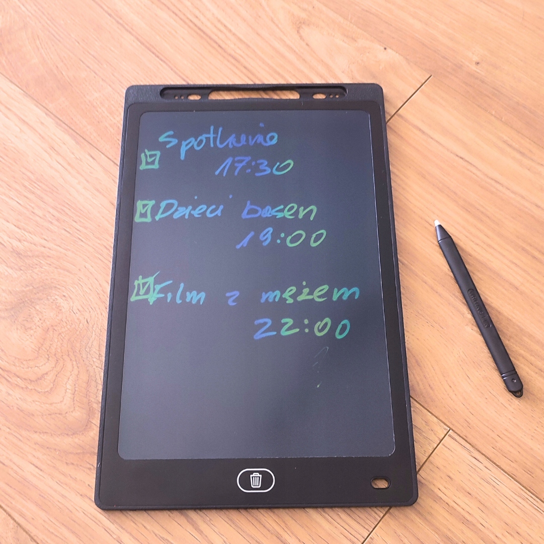 TABLET GRAFICZNY XXL DO RYSOWANIA 12 CALI TABLICA LCD ZNIKOPIS MULTIKOLOR