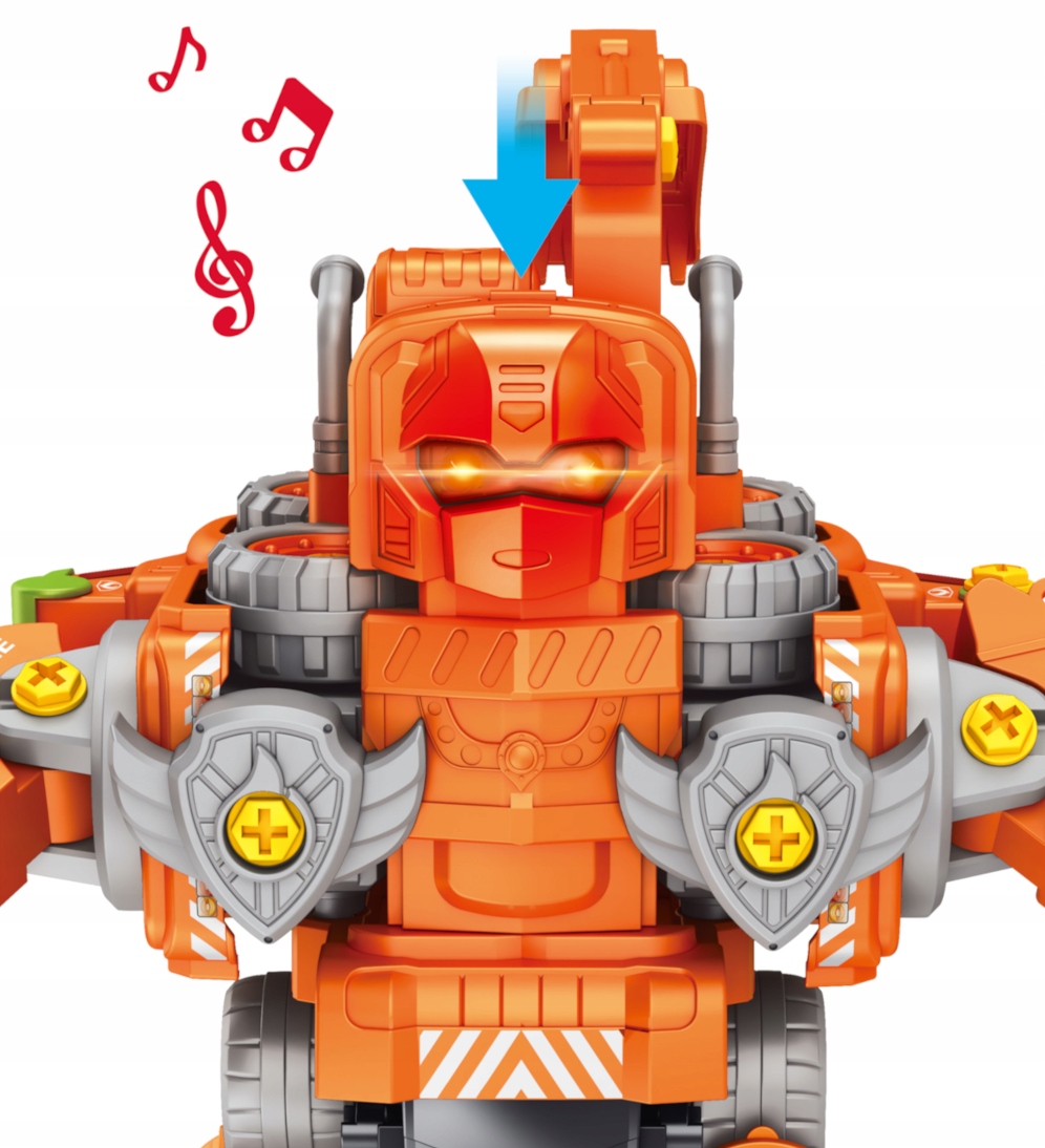 AUTO ROBOT DO SKRĘCANIA 5w1 LED TRANSFORMER XXL ZABAWKA KONSTRYKCYJNA