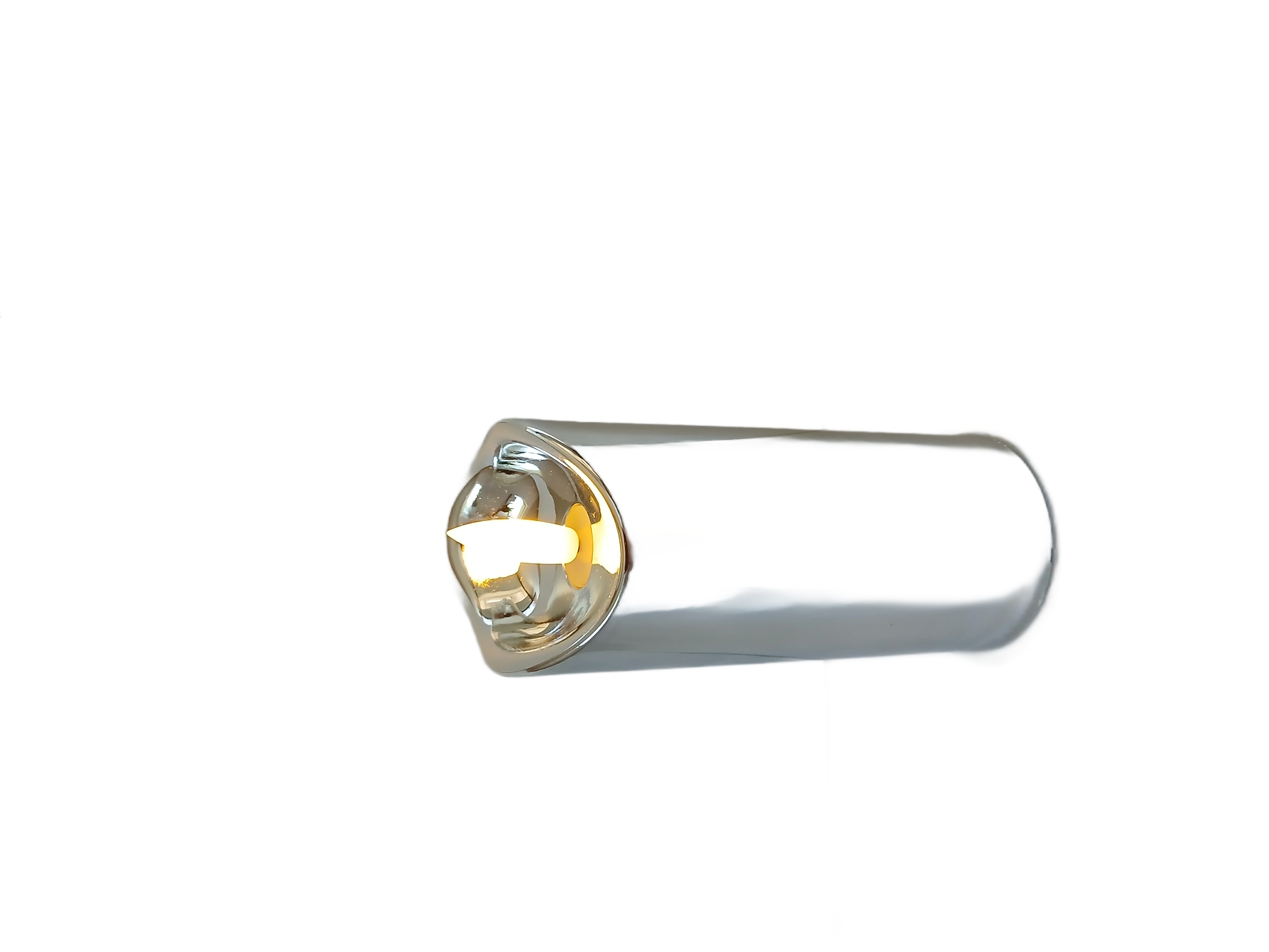 ŚWIECZKA LED Wkład do zniczy EFEKT PŁOMIENIA - 12,5 cm /5,3cm SREBRNA