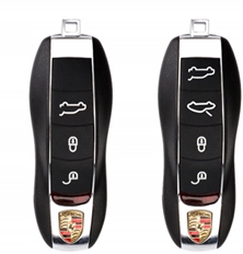 3w1 PORSCHE ETUI na kluczyk pilot + BRELOK skórzany CAYENNE MACAN PANAMERA