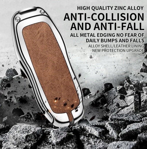 3w1 PORSCHE ETUI na kluczyk pilot + BRELOK skórzany CAYENNE MACAN PANAMERA