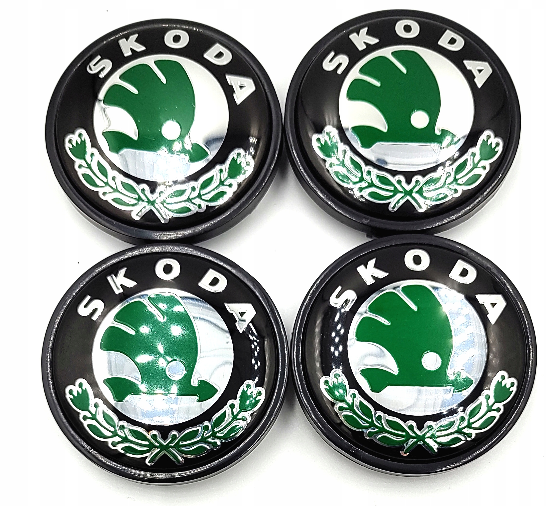SKODA DEKIELKI na felgi zaślepki felg KAPSLE ŠKODA kołpaczki 56mm 4szt.