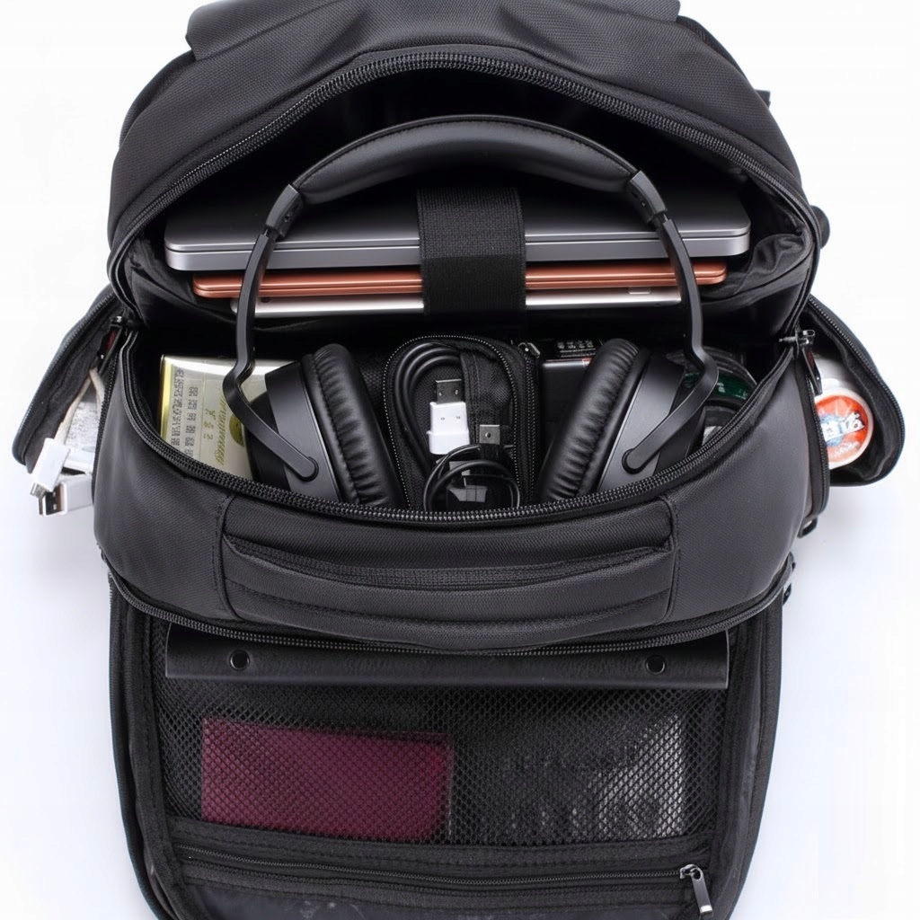 Wnętrze plecaka TIGERNU i organizacja kieszeni