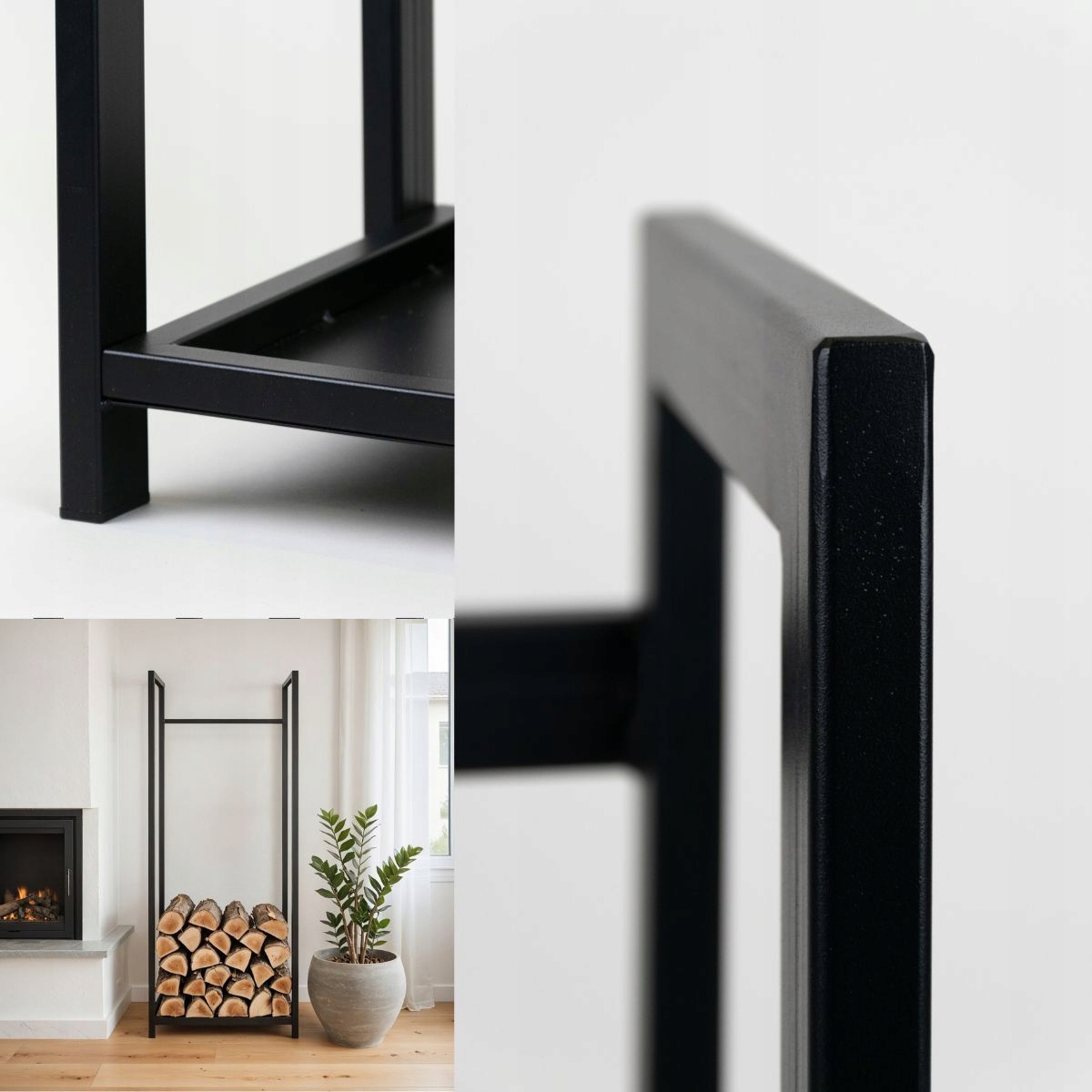 Your Loft Design Nexon L – Fekete, Tűzifatartó állvány