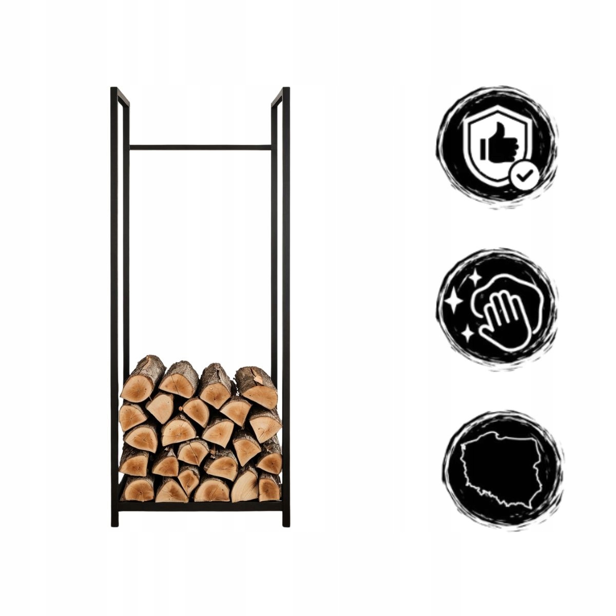 Your Loft Design Nexon L – Fekete, Tűzifatartó állvány