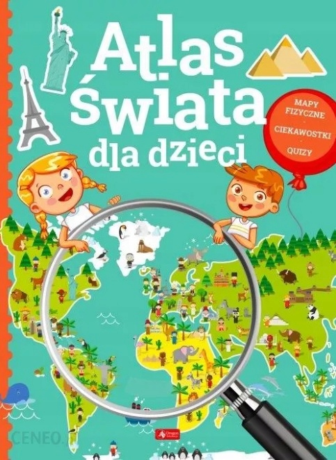 Atlas Świata dla dzieci edukacja nauka nagrody szkoła przedszkole A4