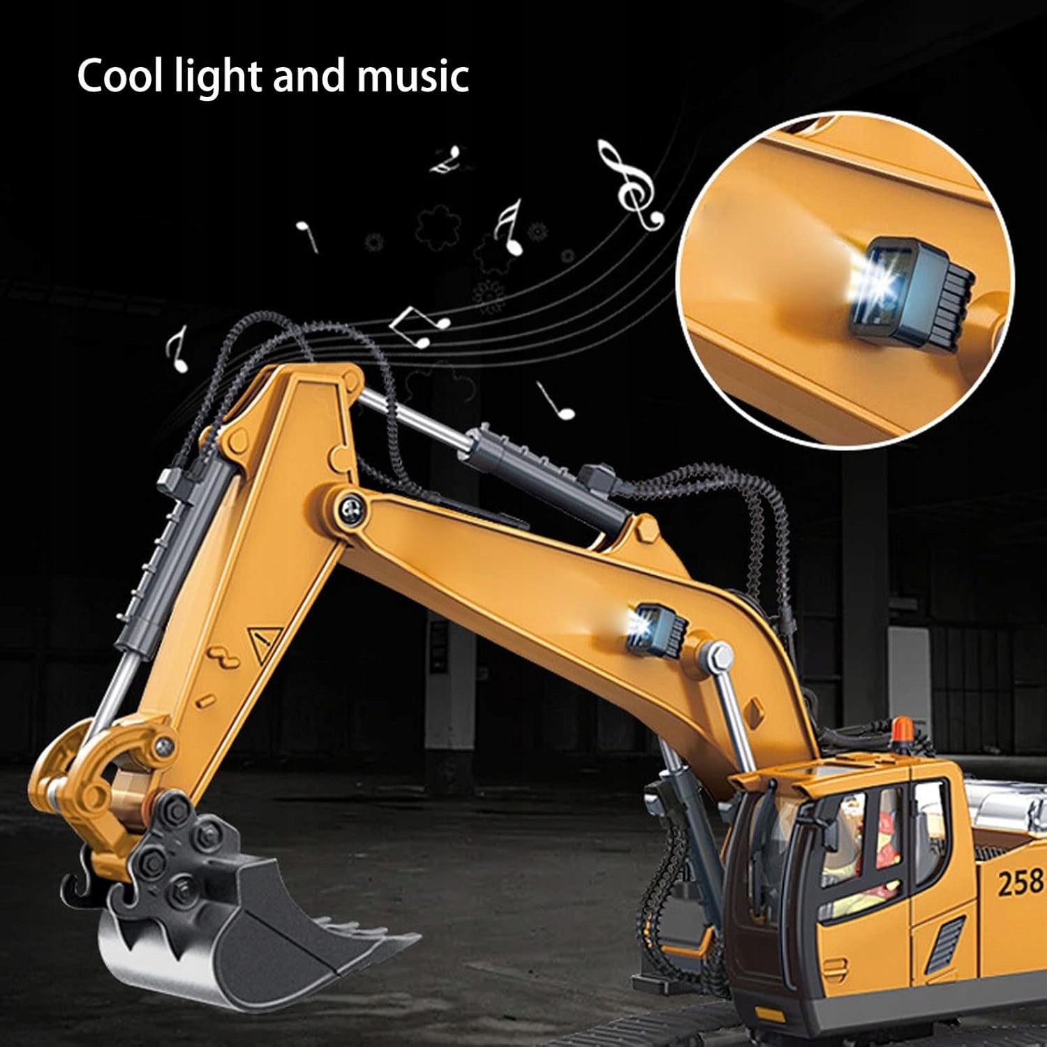 おもちゃ PS4500GCUH-2200A Excavator cu telecomanda, XZS XUEZHISHAN TOYS, 1:20, 2,4 GHz