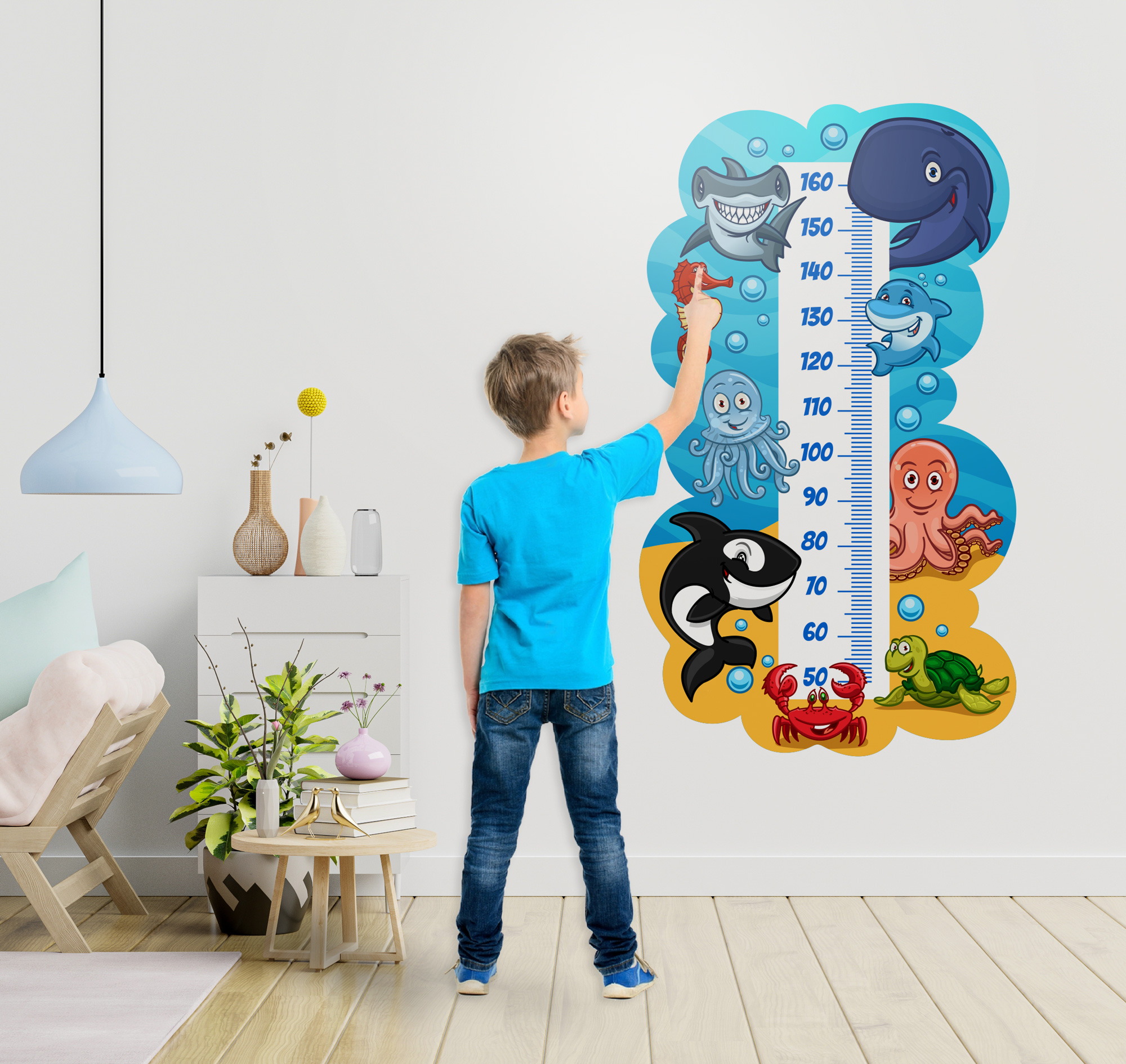 Dekorativer Wandaufkleber für Kinderzimmer, Kindergröße 144,5 x 83,5cm
