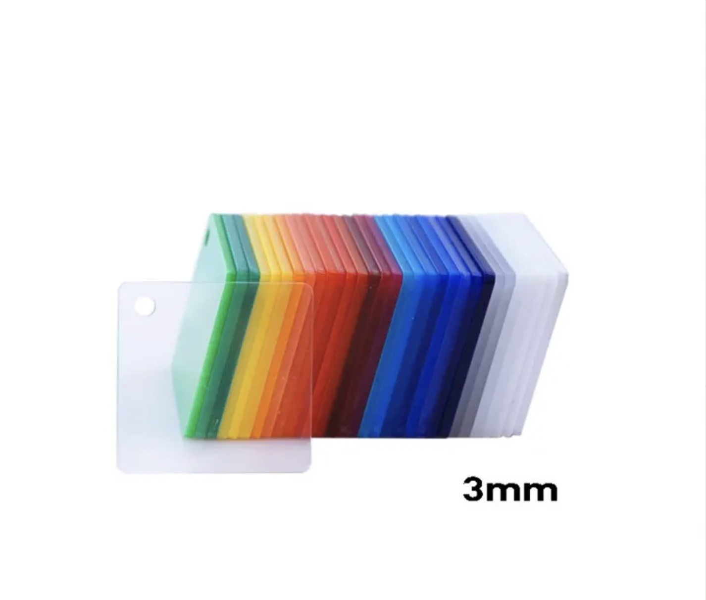 Glänzende Acrylplatten Plexiglas® 3mm Farbig Rot Blau Grün Gelb Maßzuschnitt