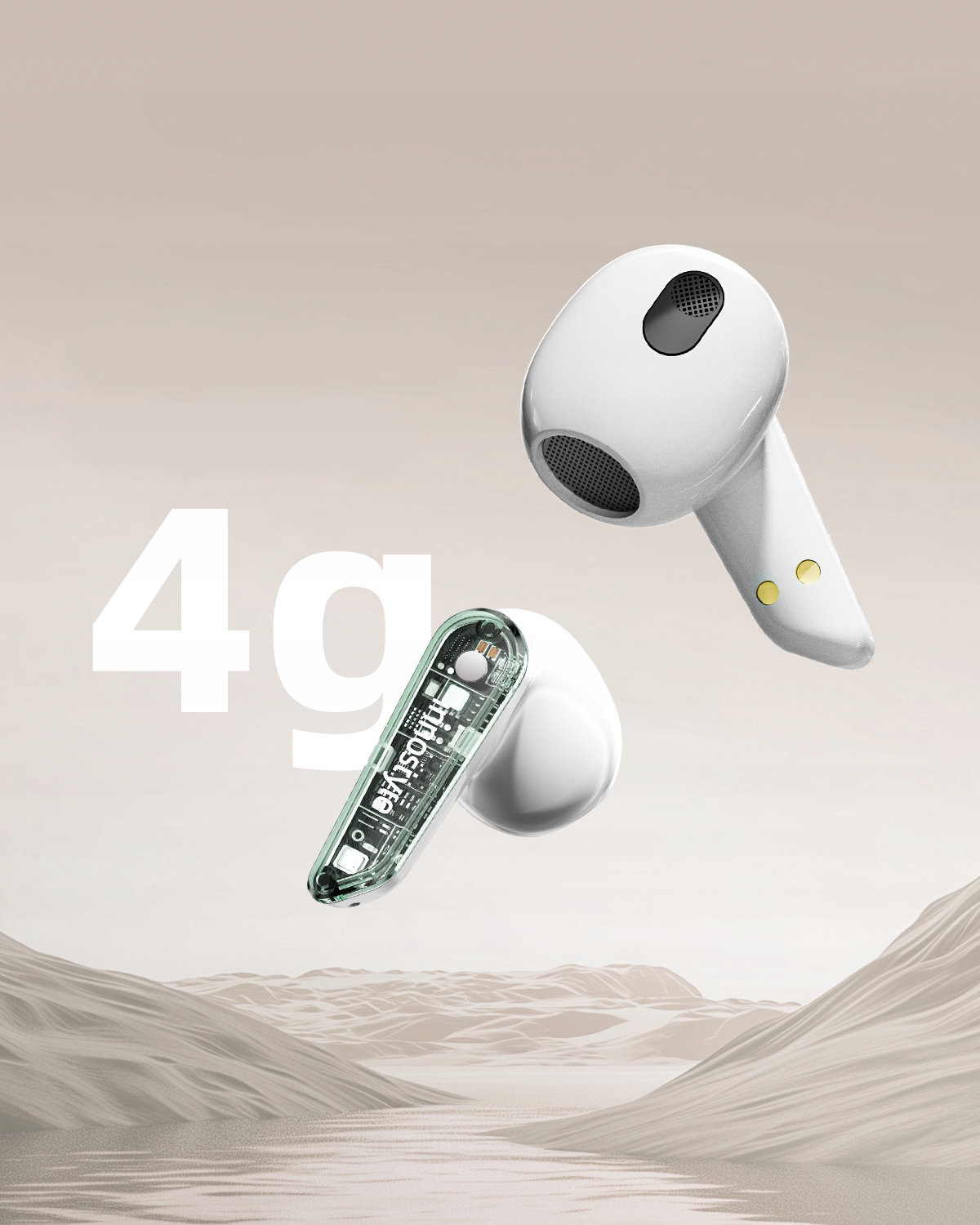 INNOSTYLE SŁUCHAWKI BEZPRZEWODOWE DOUSZNE BLUETOOTH V5.3 Z MIKROFONEM ETUI