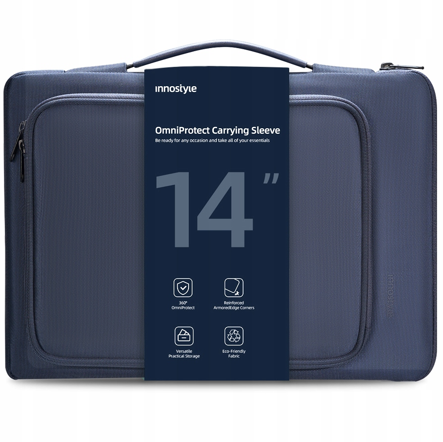 Wodoodporna torba na laptopa 14" InnoStyle Eco-Friendly, niebieska