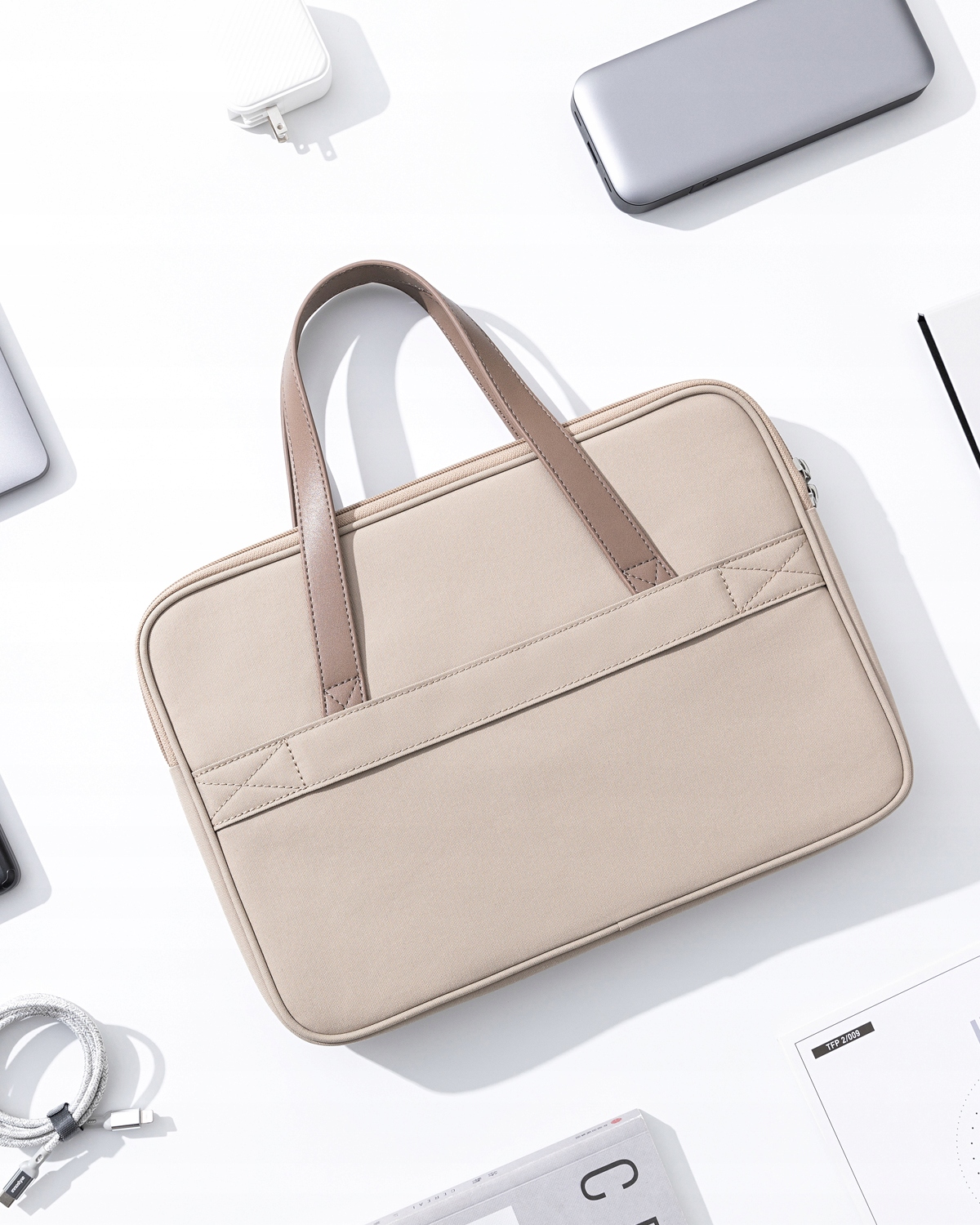 Beżowa Wodoodporna Torba na Laptop 14" INNOSTYLE OMNIPROTECT