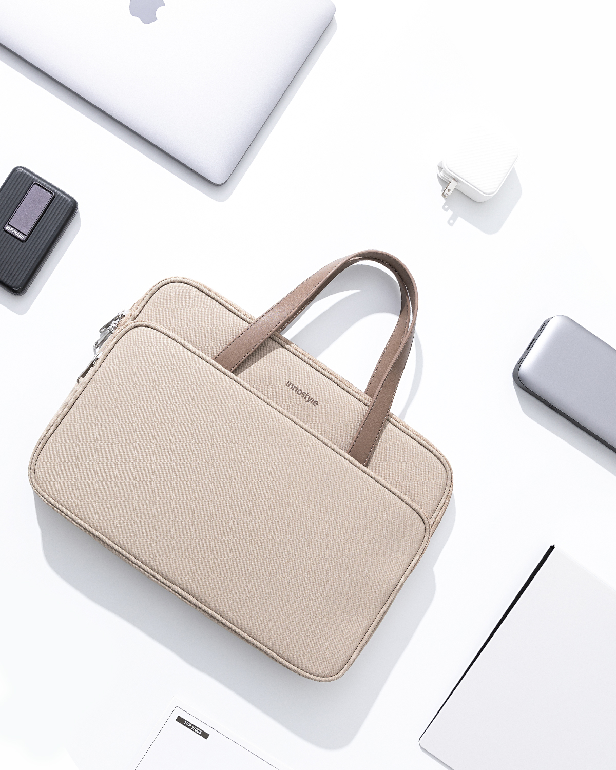 Beżowa Wodoodporna Torba na Laptop 14" INNOSTYLE OMNIPROTECT