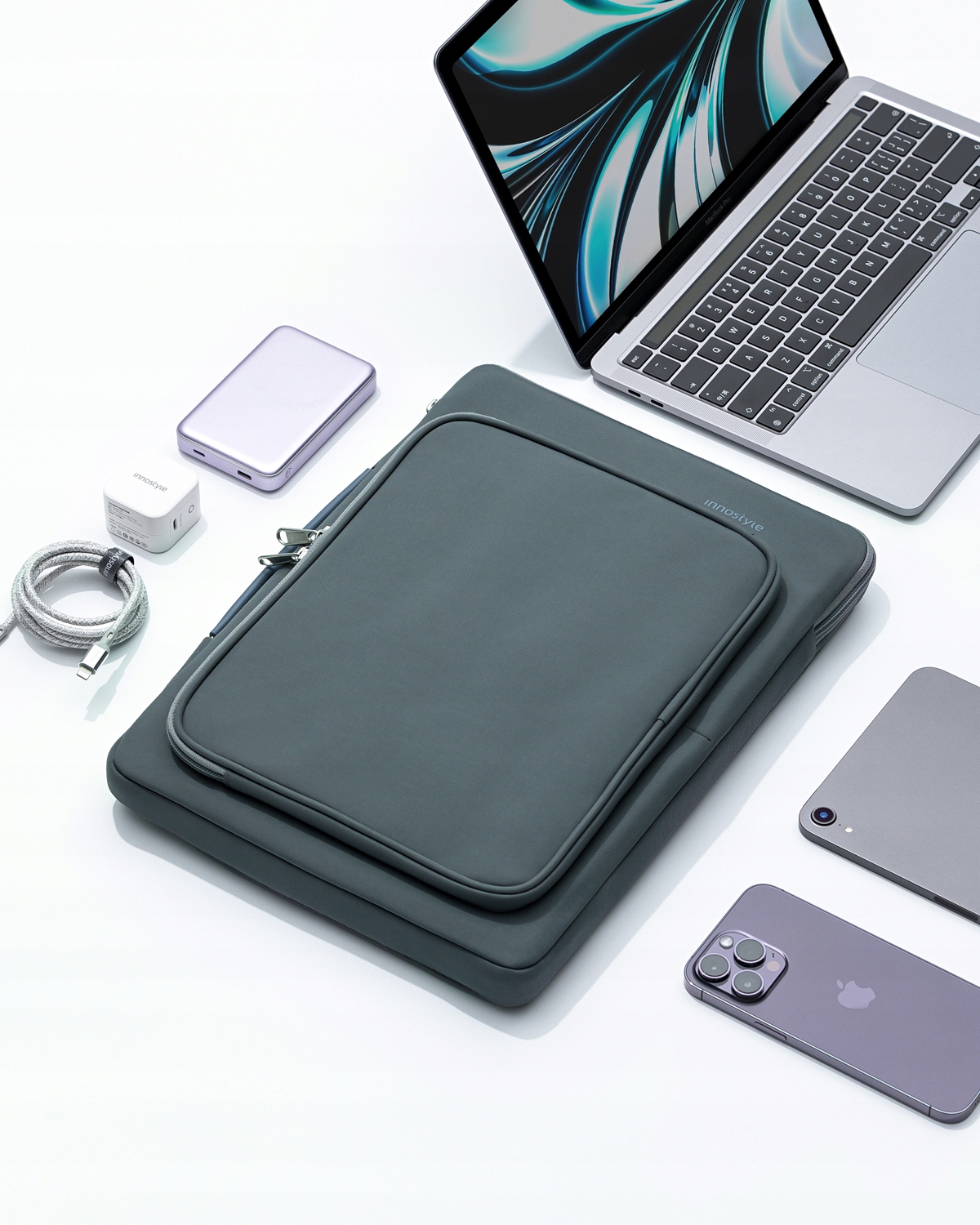 Wodoodporna torba na laptopa 14" InnoStyle Eco-Friendly, niebieska