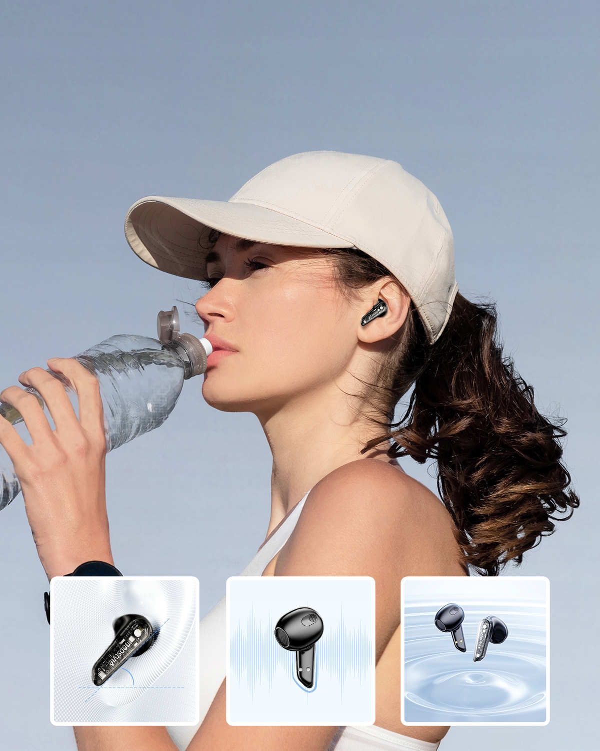 INNOSTYLE SŁUCHAWKI BEZPRZEWODOWE DOUSZNE BLUETOOTH V5.3 Z MIKROFONEM ETUI